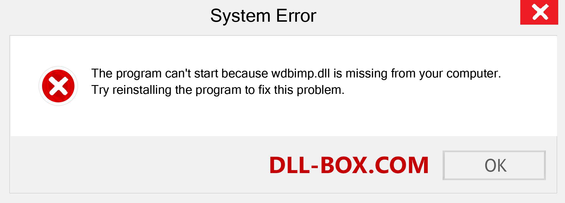  wdbimp.dll file is missing?. Download for Windows 7, 8, 10 - Fix  wdbimp dll Missing Error on Windows, photos, images